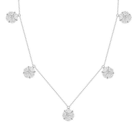 Illusion Diamond Charm Necklace
