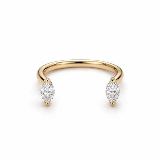 Marquise Floating Twin Diamond Ring