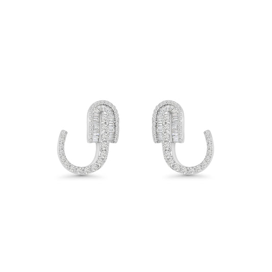 U Huggie Baguette Earrings