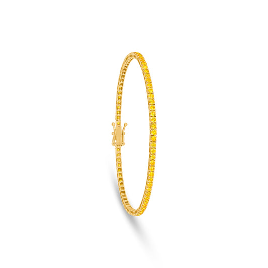 Yellow Sapphire Tennis Bracelet