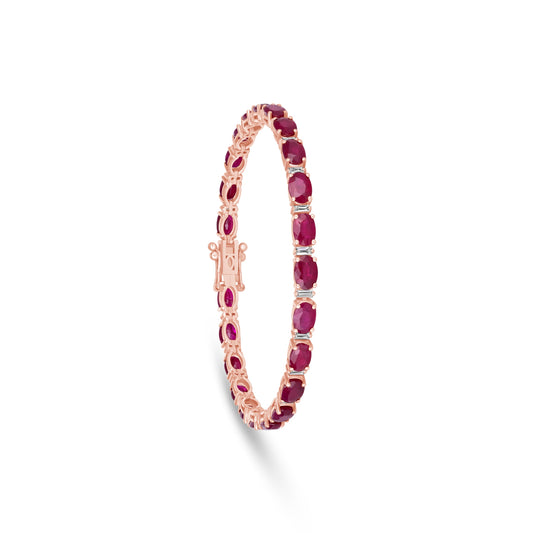 Ruby & Baguette Tennis Bracelet