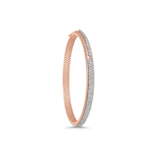 Classic Diamond Pave and Linear Bangle