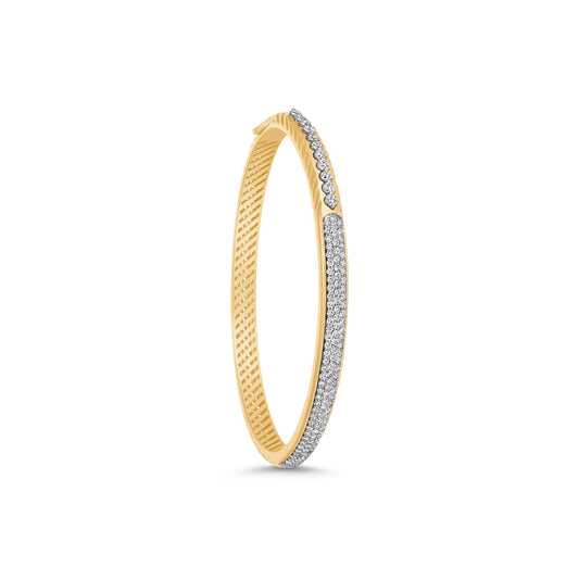 Classic Diamond Pave and Linear Bangle