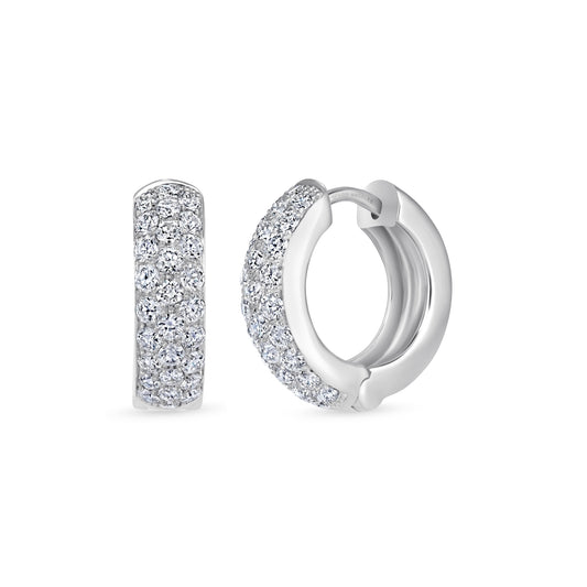 Chunky Diamond Huggies