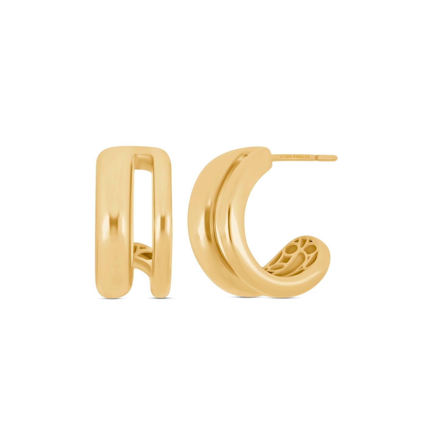 Curve Gold Hoops