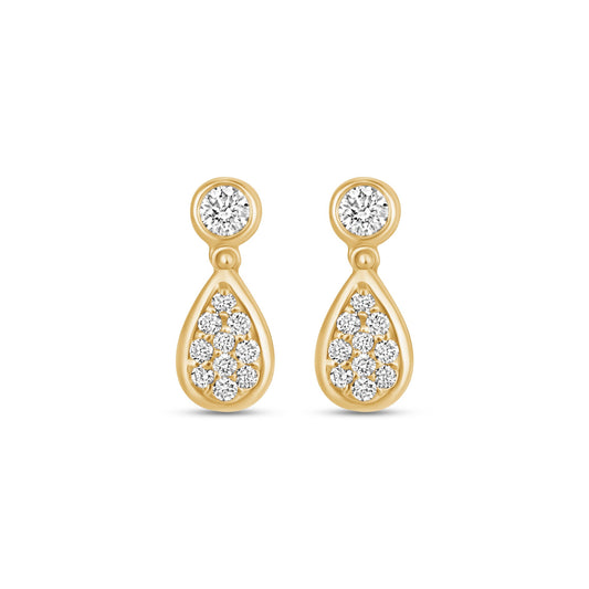 Pear Shape Dangling Studs