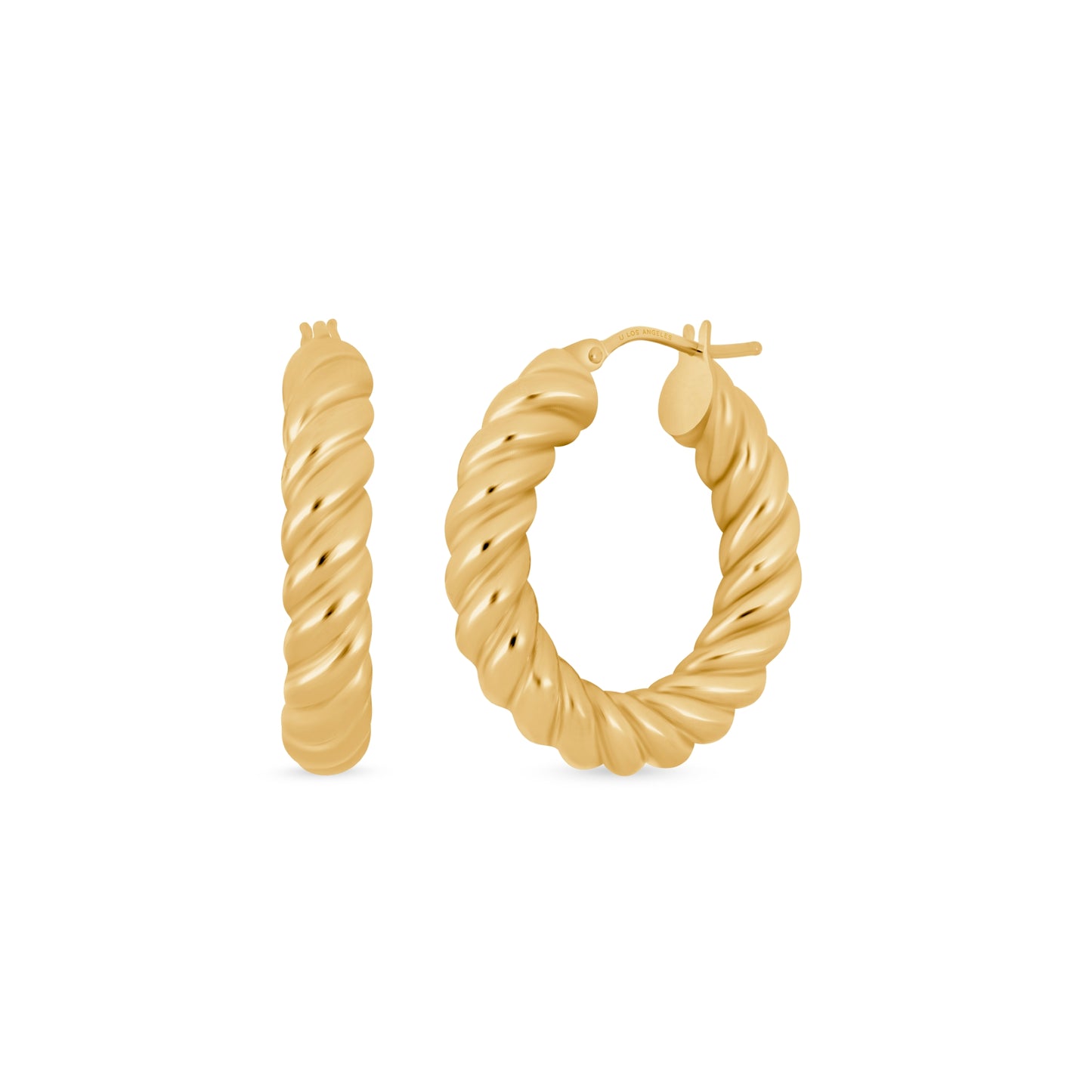 Twisted Gold Hoops