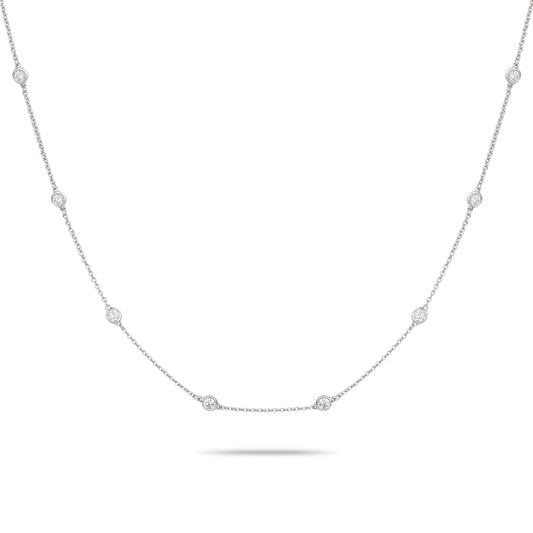 Long Diamond Chain Necklace | Diamond Necklace | Ladies Diamond Necklace