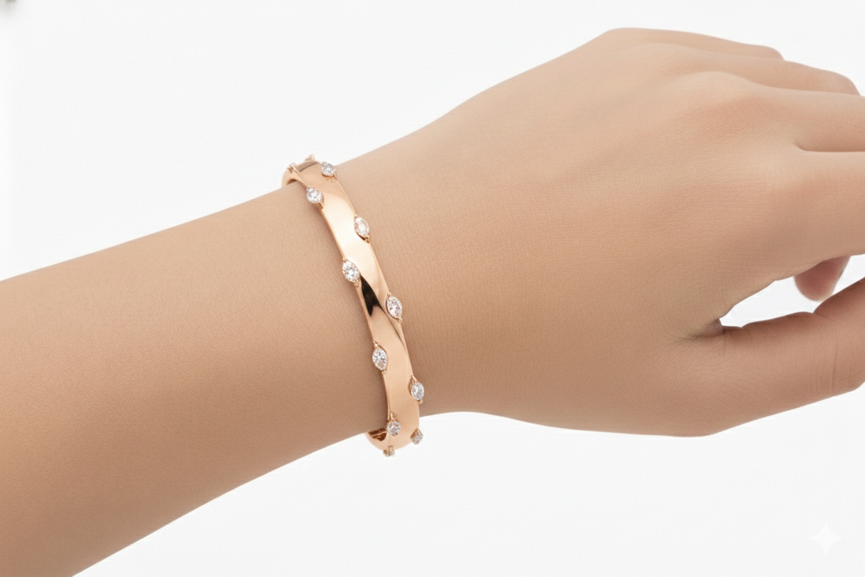 Marquise Diamond Bangle
