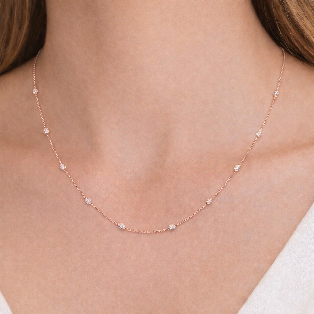 Bezeled Charm Necklace