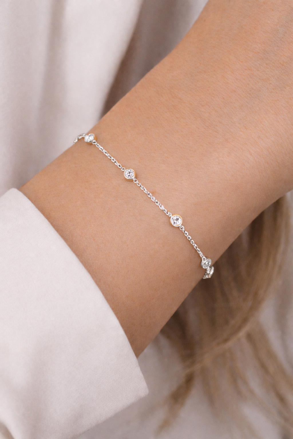 Multi Diamond Bezel Bracelet