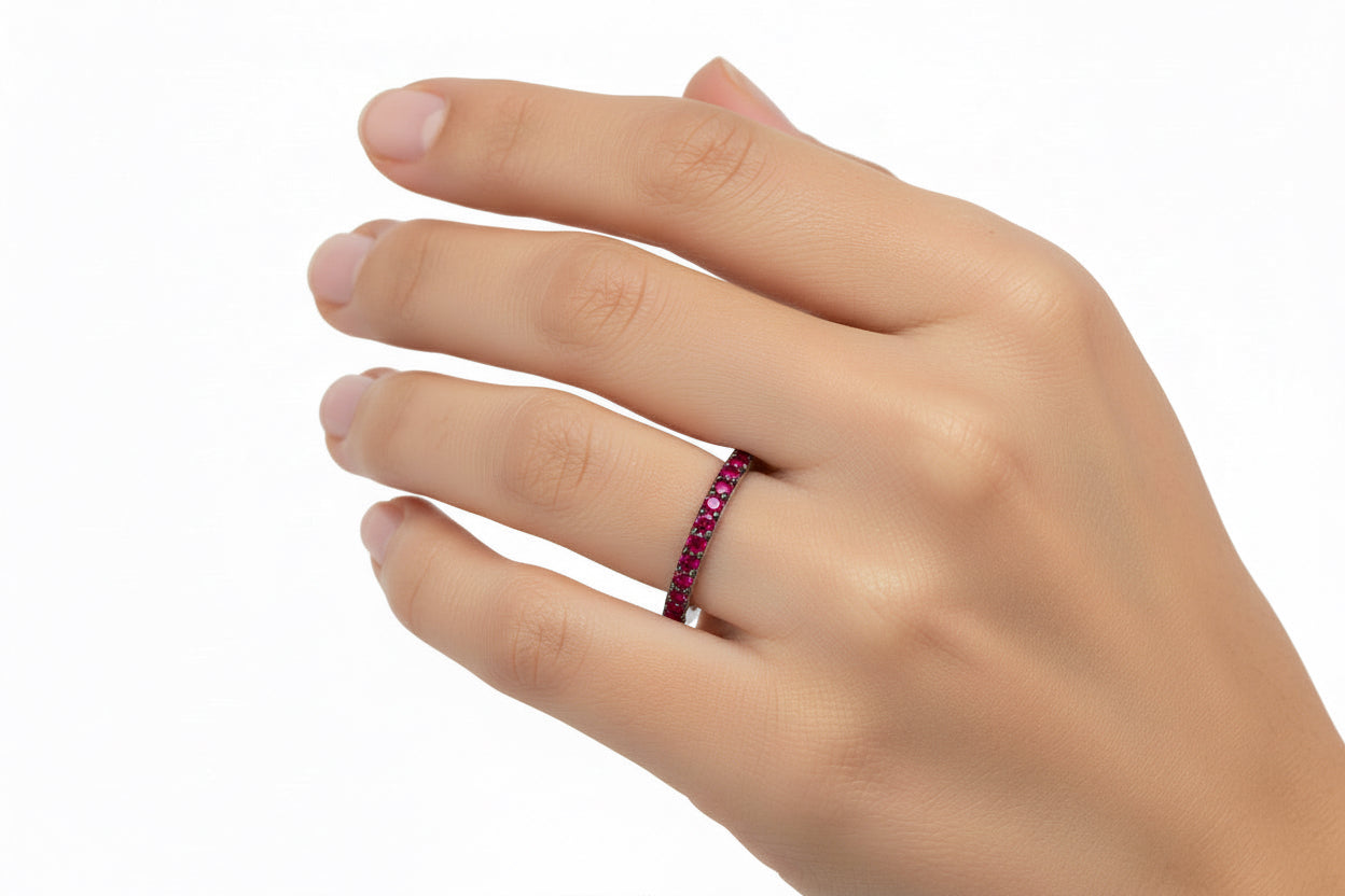 Amethyst Half Band