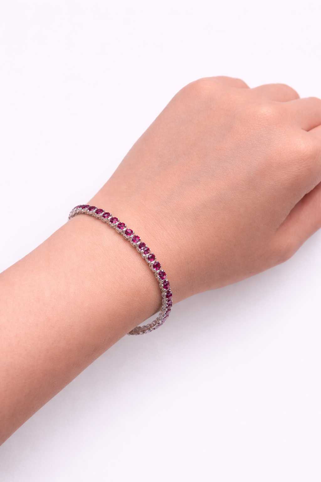 Beverly Ruby Tennis Bracelet