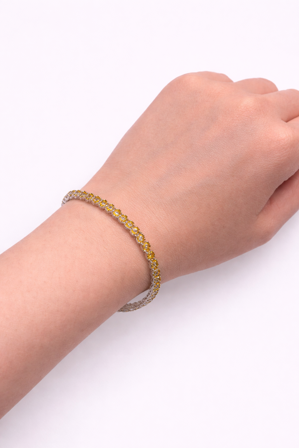 Beverly Yellow Sapphire Tennis Bracelet