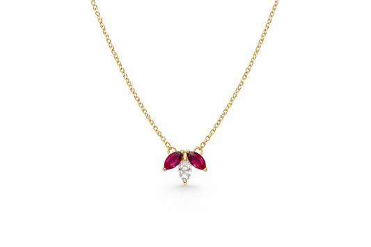 Marquise Diamond & Ruby Pendant