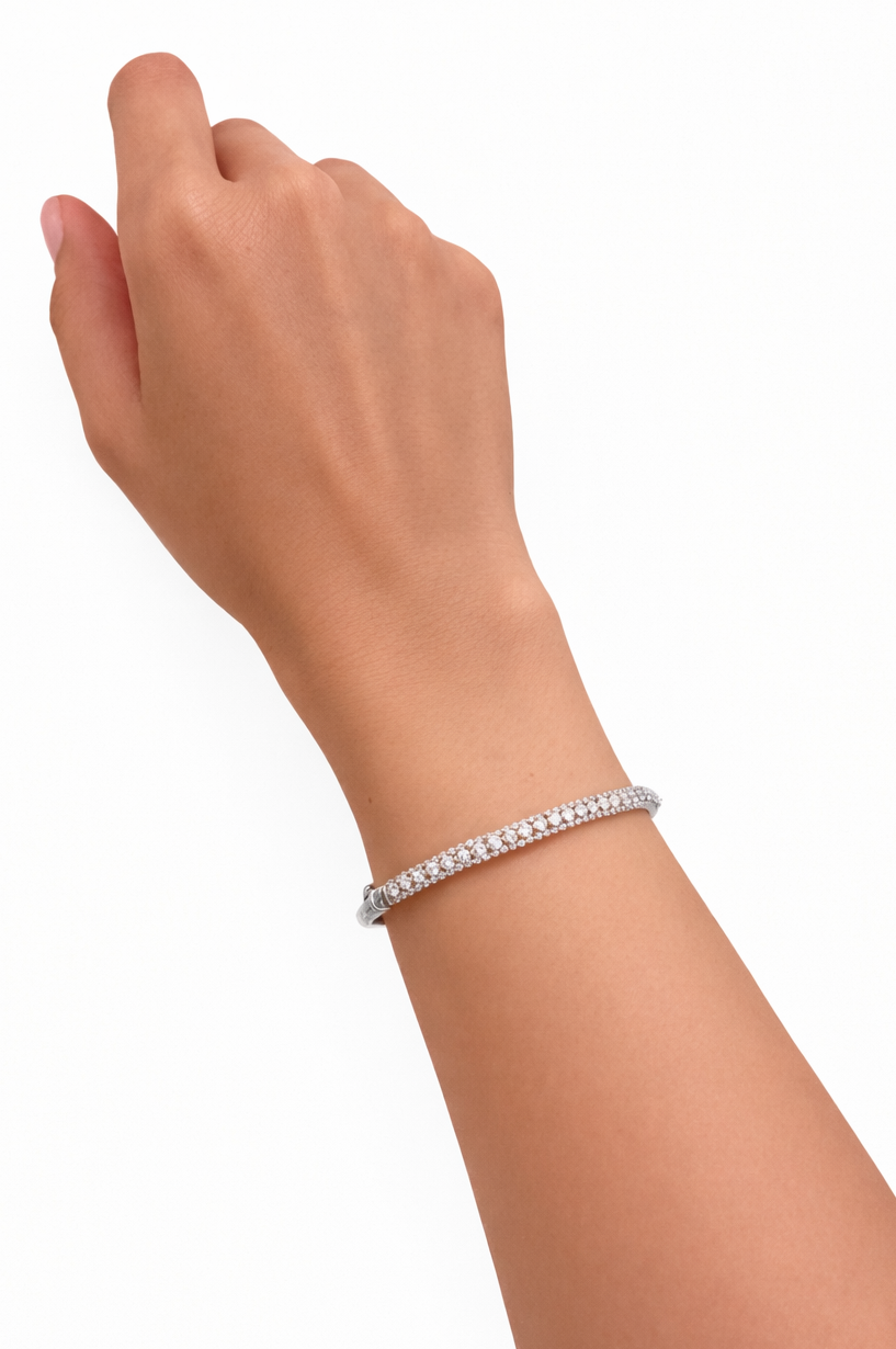 Diamond Multi Linear Bangle