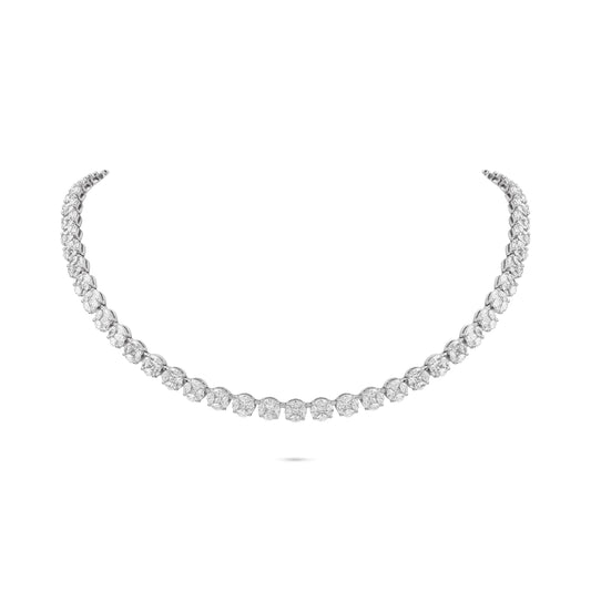 Diamond Illusion Tennis Necklace