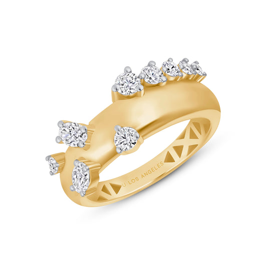 Asymmetric Diamond Dome Band