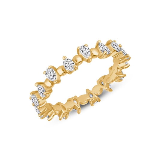 Reverse Pear Diamond Band