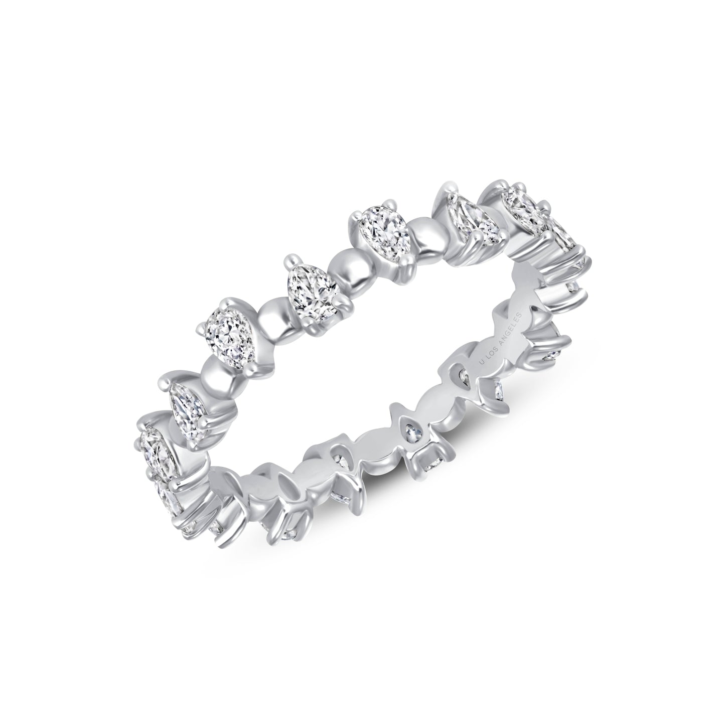 Reverse Pear Diamond Band