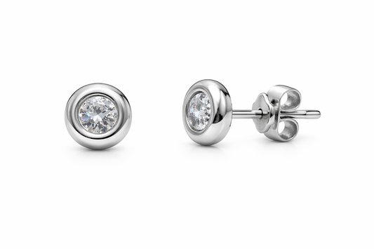 Round Bezel Studs