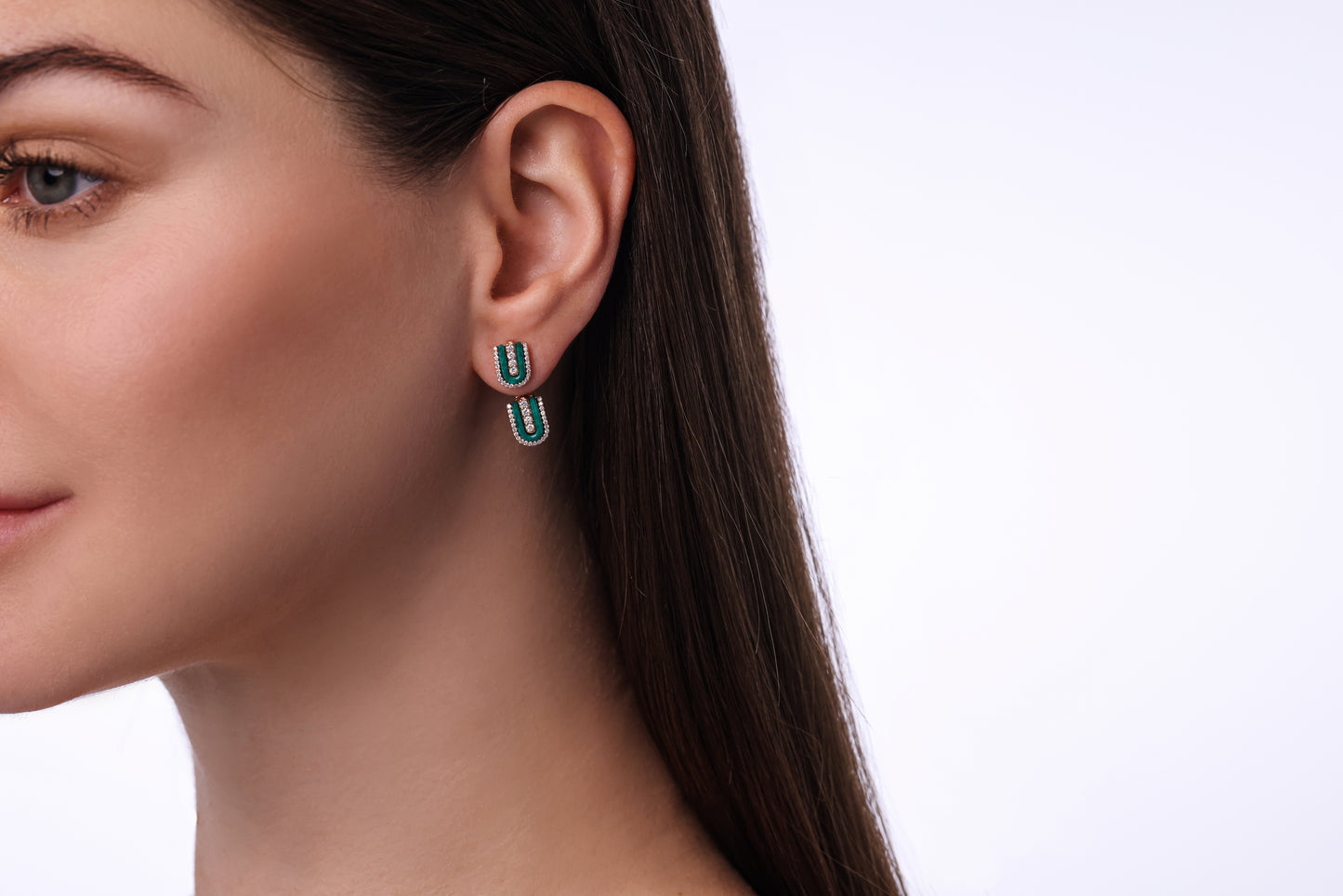 U Floating Studs Earrings