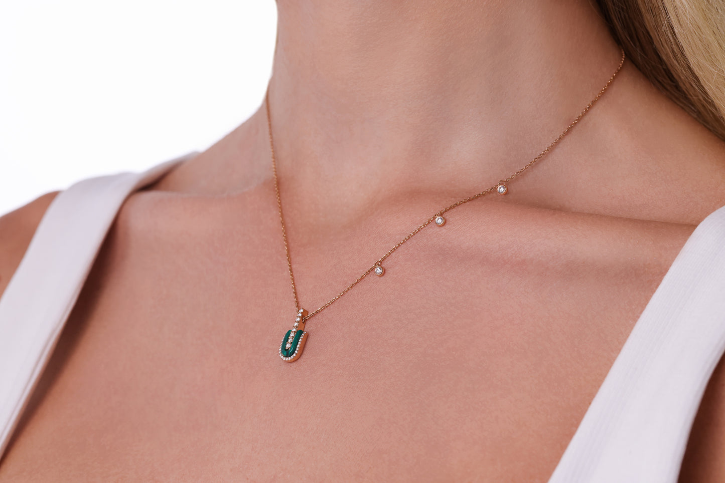 U Solo Necklace With Charms