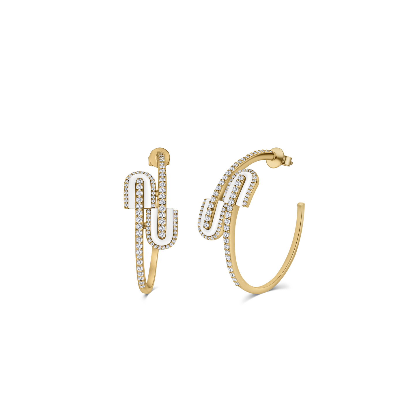 U Hoops Midi Earrings