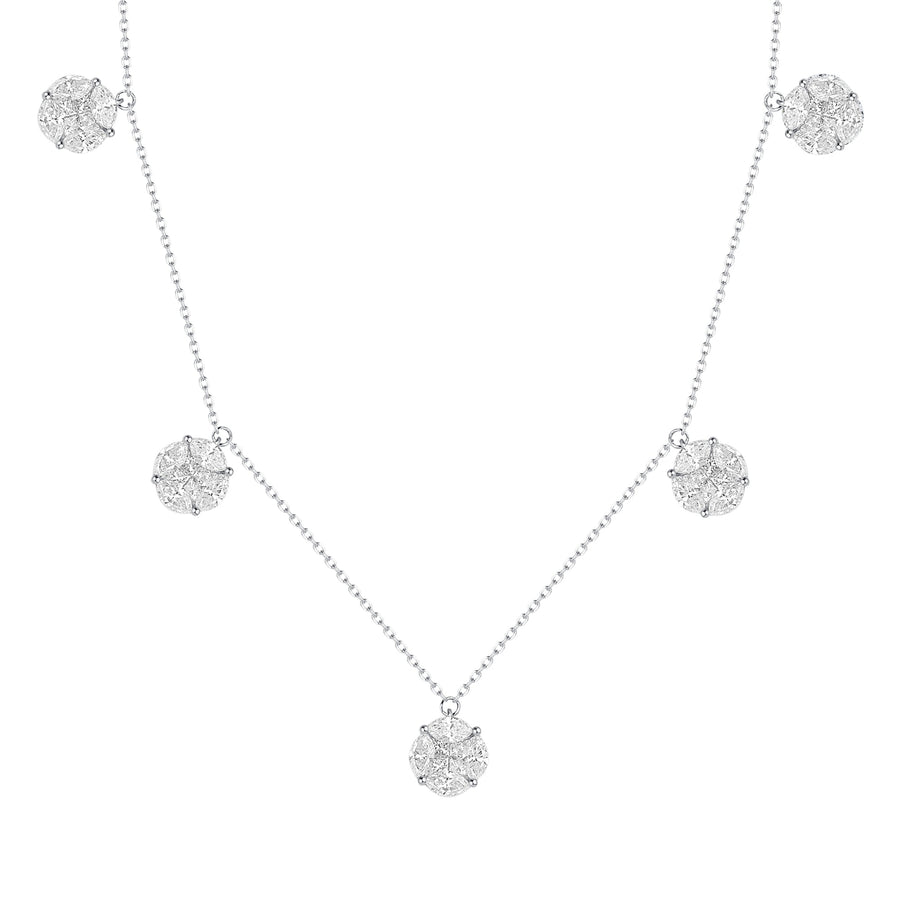Illusion Diamond Charm Necklace