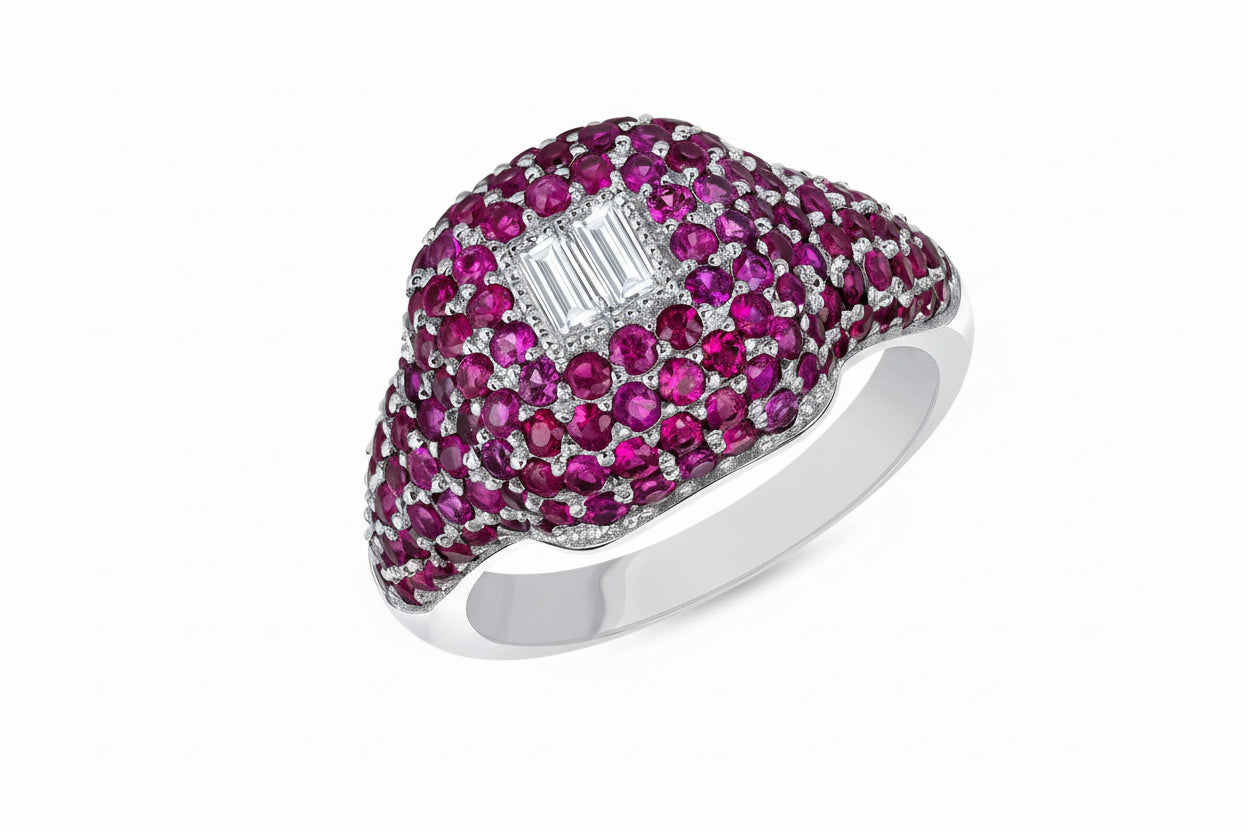 Ruby & Diamond Signet Ring
