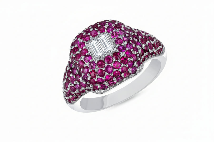 Ruby & Diamond Signet Ring