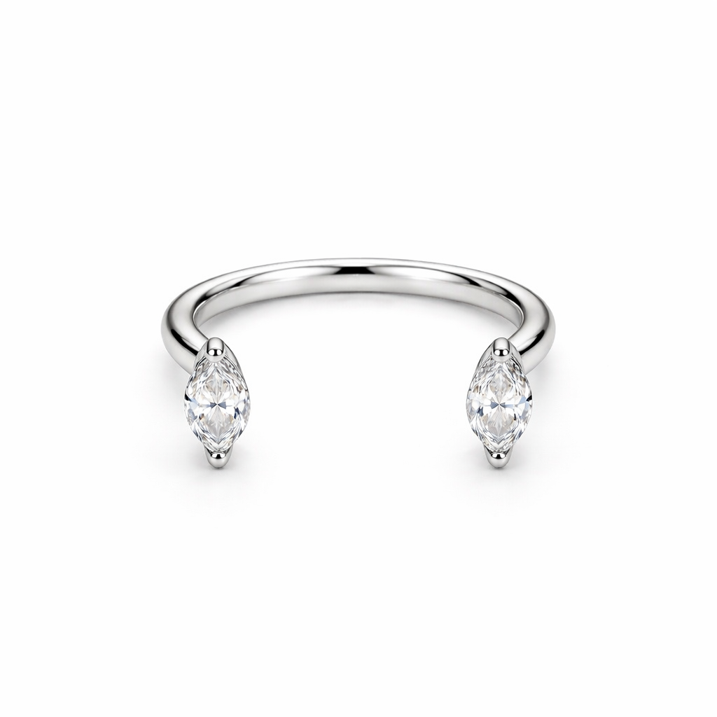 Marquise Floating Twin Diamond Ring