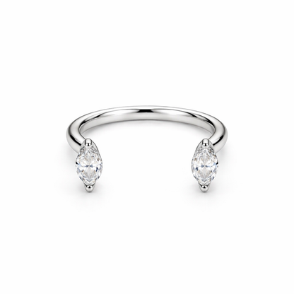 Marquise Floating Twin Diamond Ring