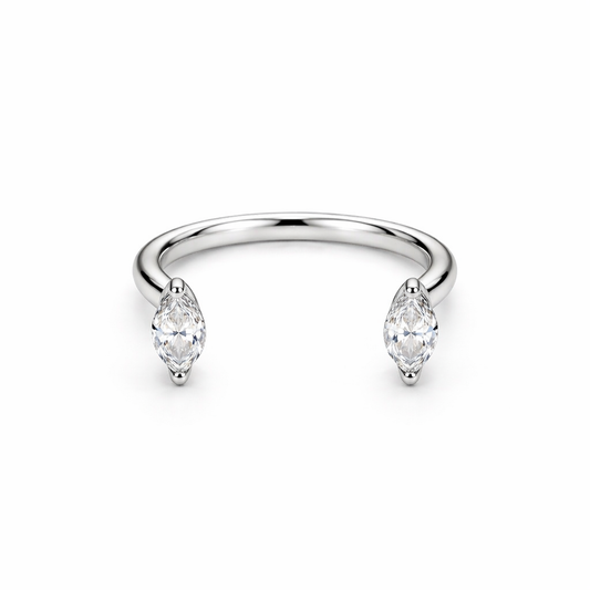 Marquise Floating Twin Diamond Ring