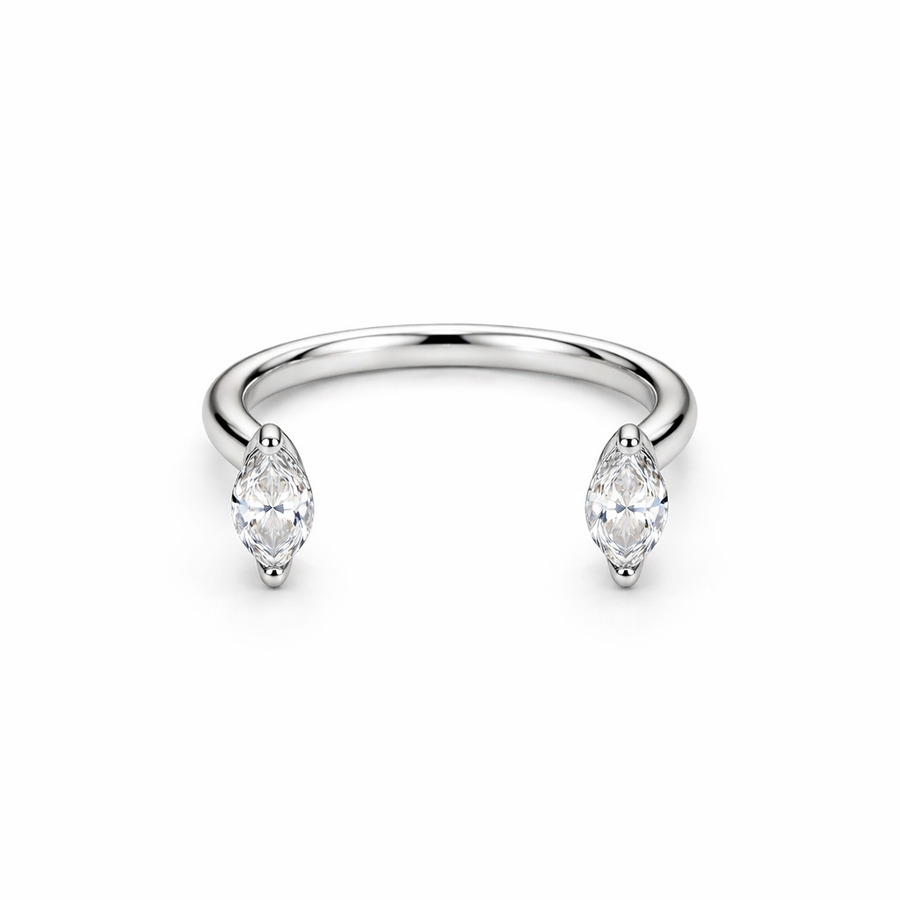 Marquise Floating Twin Diamond Ring