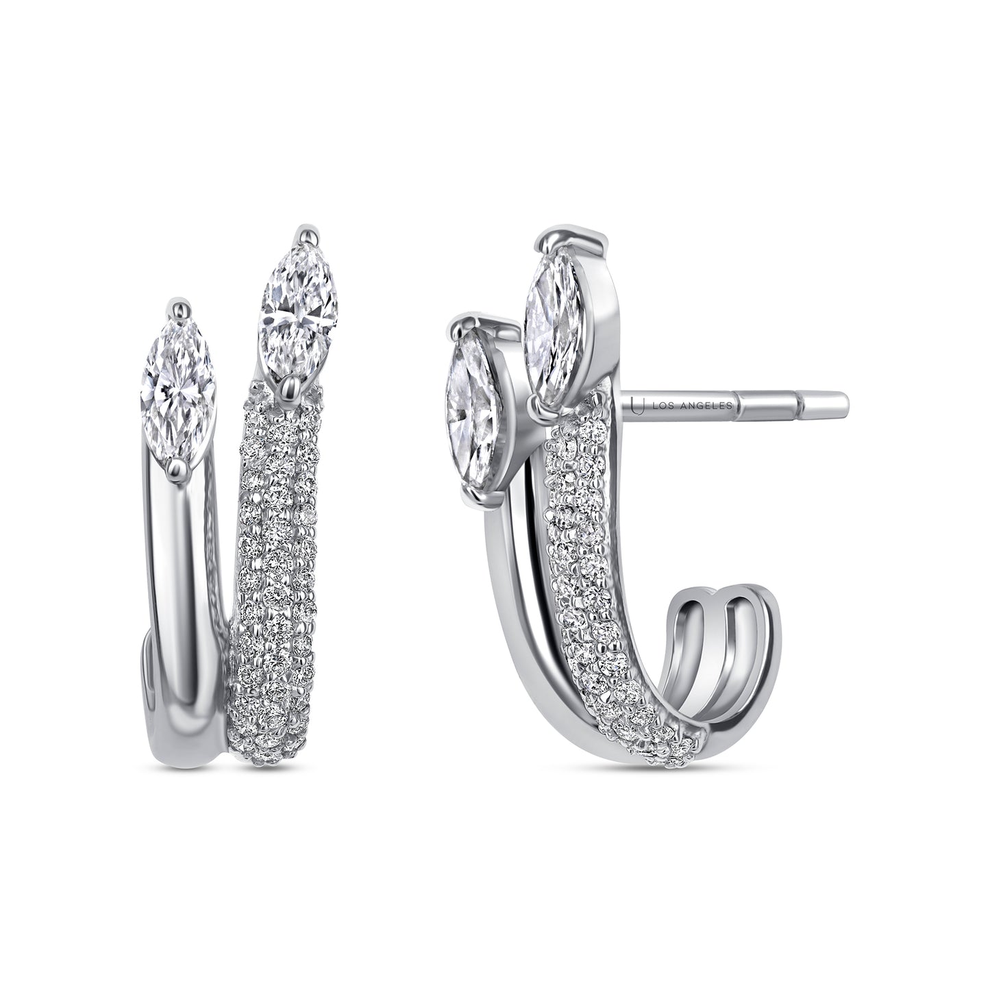 Marquise Diamond Wrap Huggies