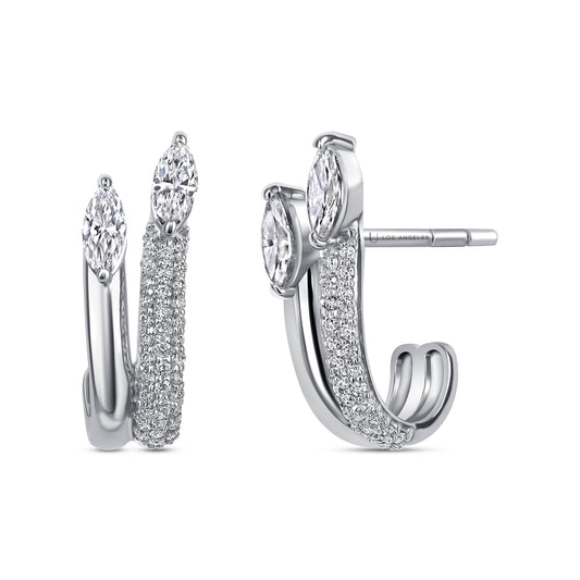 Marquise Diamond Wrap Huggies