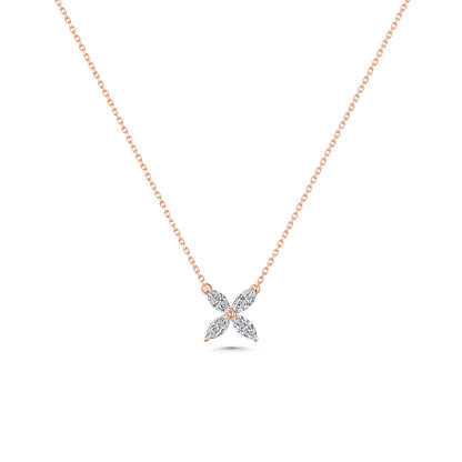 Grand Marquise Floral Necklace