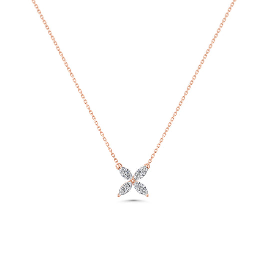 Petit Marquise Floral Necklace