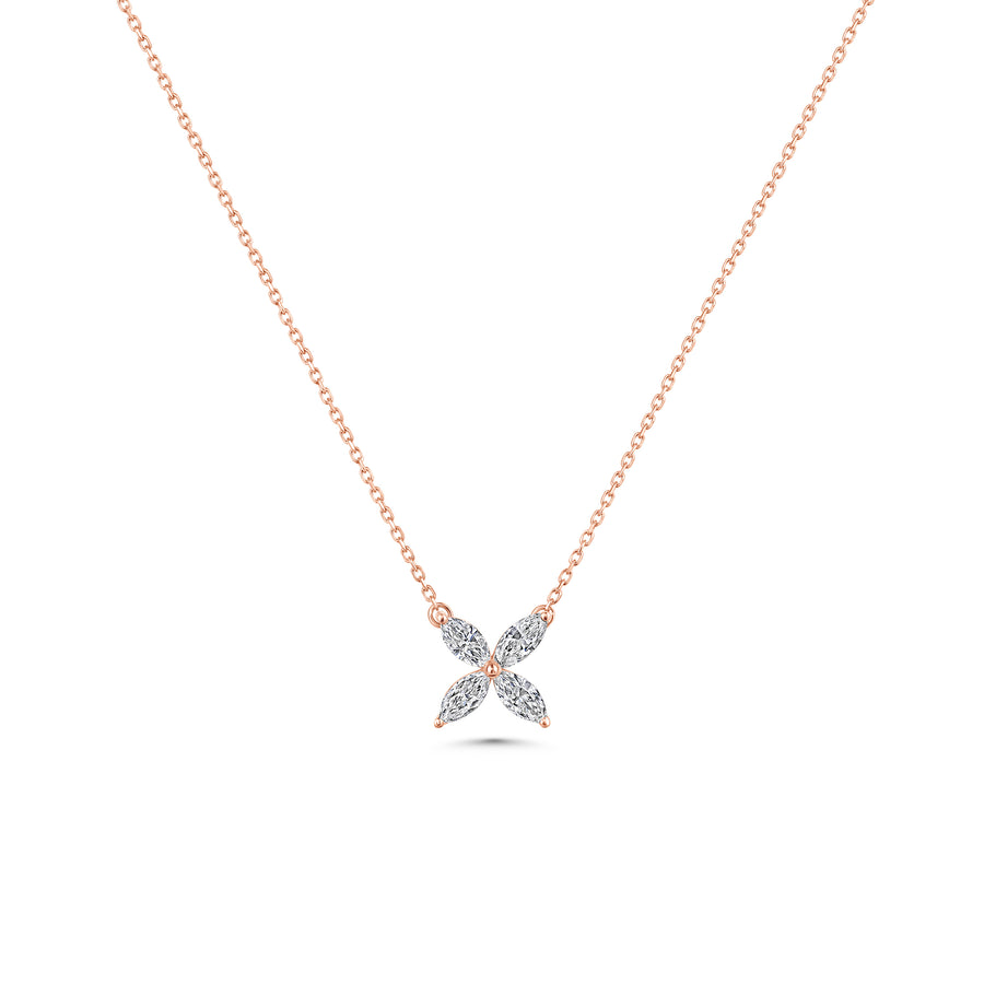 Petit Marquise Floral Necklace