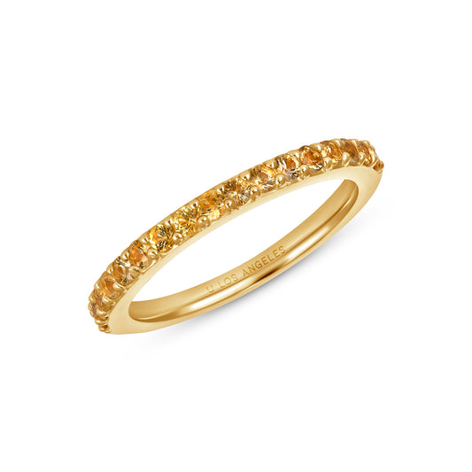 Yellow Sapphire Half Band