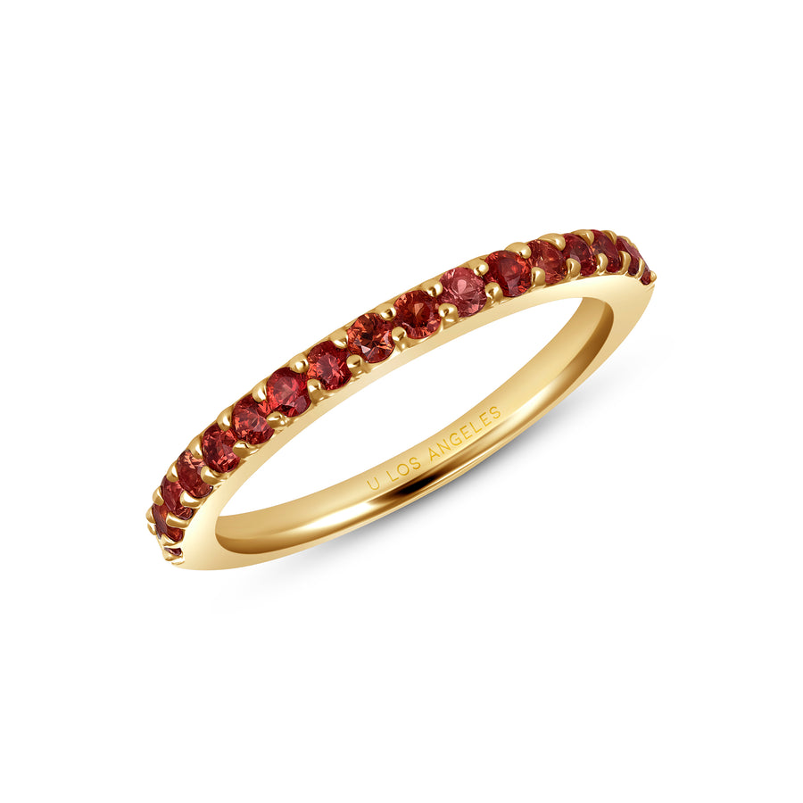 Orange Sapphire Half Band