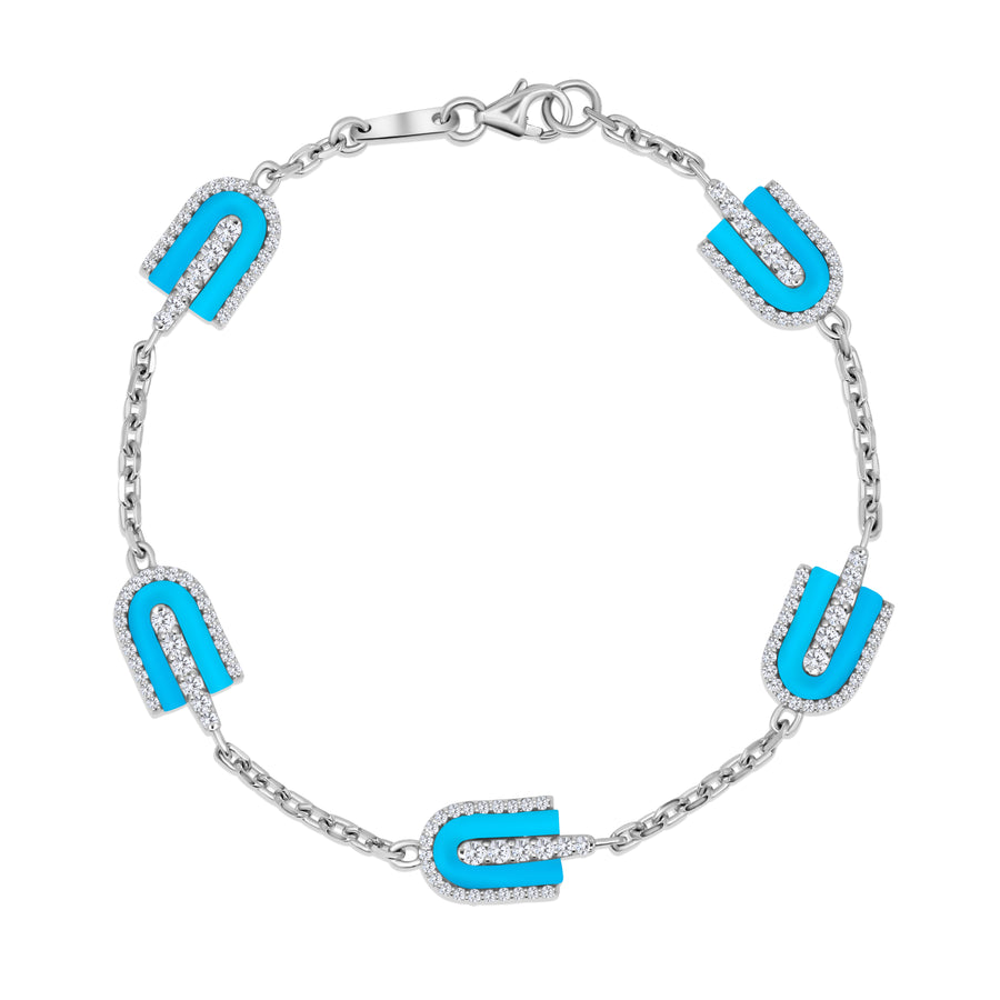 U Chain Diamond Bracelet