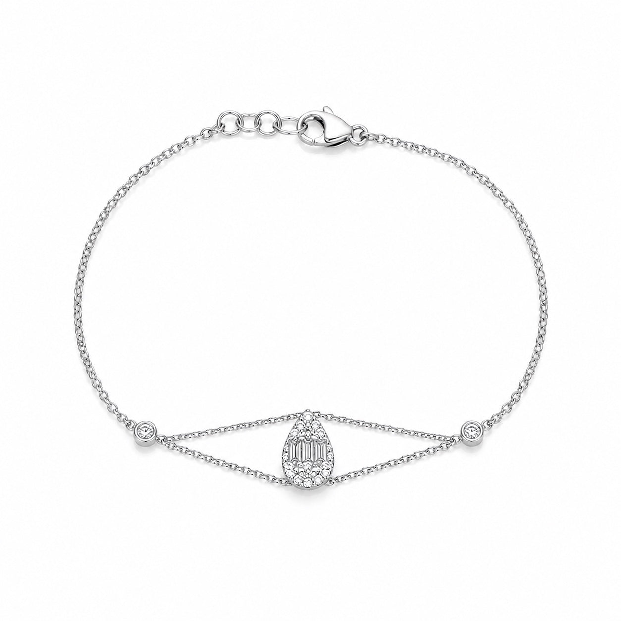 Pear Illusion Diamond Bracelet