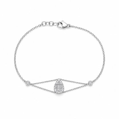 Pear Illusion Diamond Bracelet