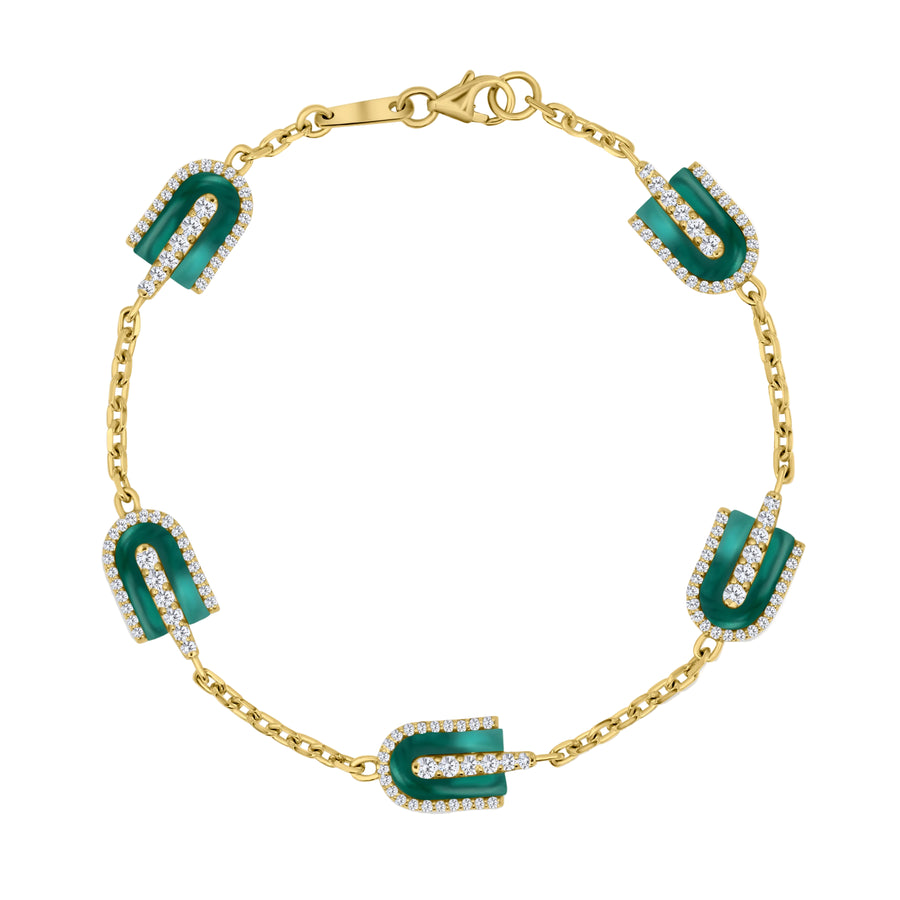U Chain Diamond Bracelet