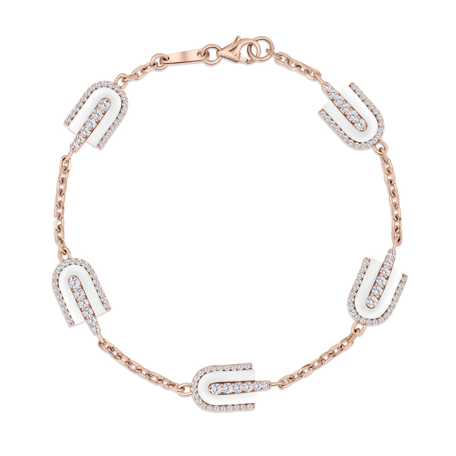 U Chain Diamond Bracelet