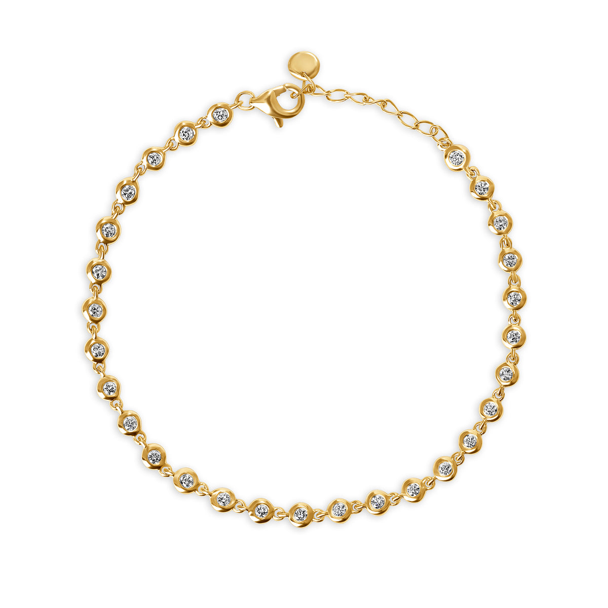 Diamond Bezel Link Bracelet