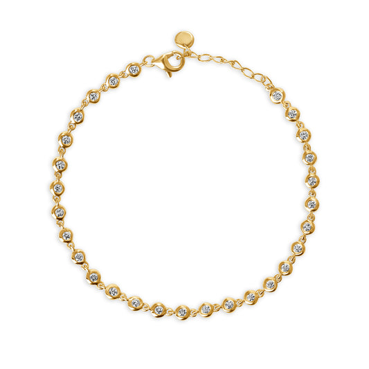 Diamond Bezel Link Bracelet