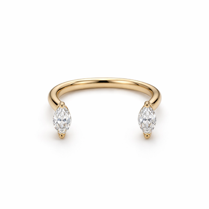 Marquise Floating Twin Diamond Ring